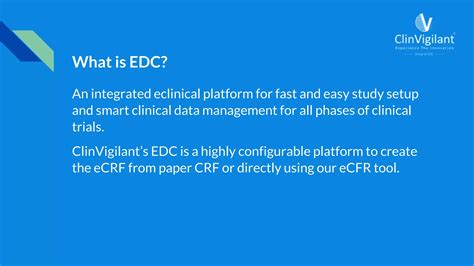 EDC In Clinical Trials By ClinVigilant .